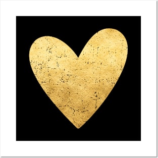 heart gold symbol love Posters and Art